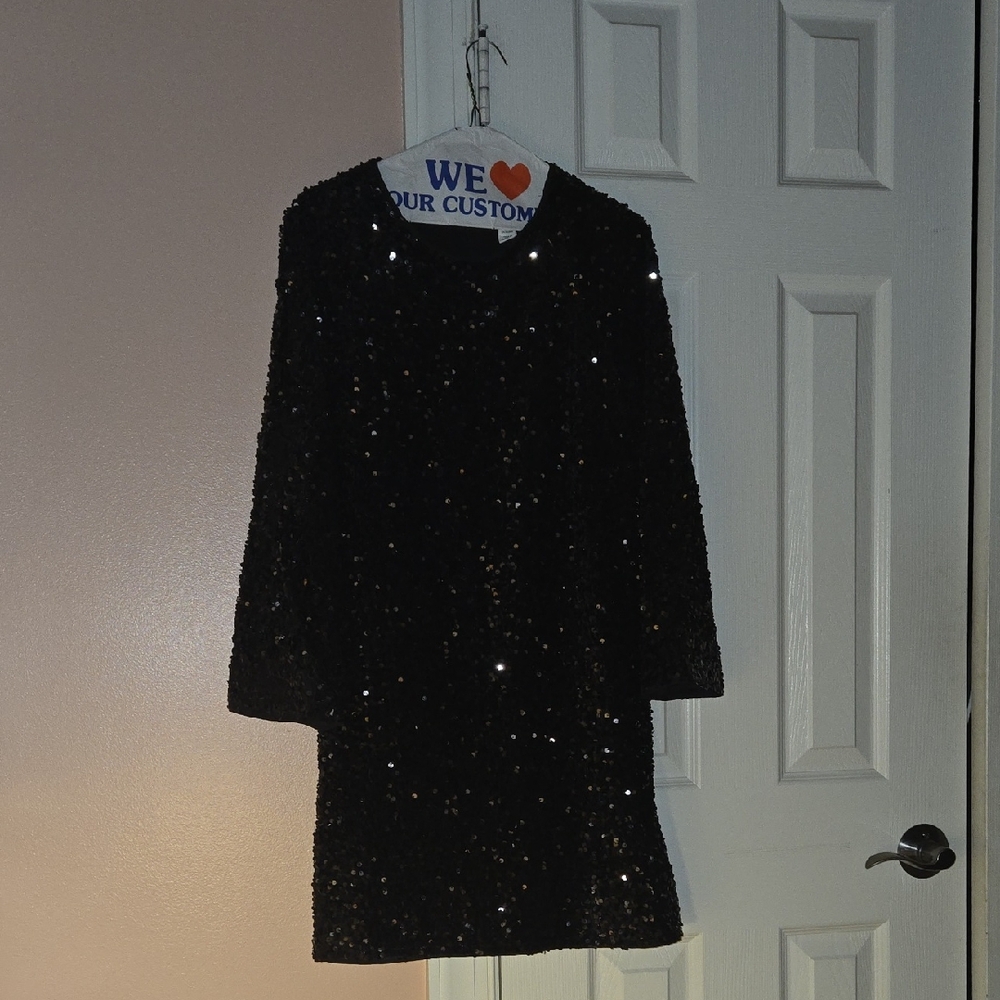 Black Sequin Women's Dress